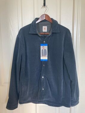 Copper & Oak Button-Front Shirt Jacket in Navy - Copper River & Co. L